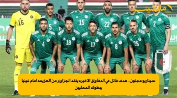 سيناريو مجنون.. هدف قاتل في الدقائق الأخيرة ينقذ الجزائر من الهزيمة أمام غينيا ببطولة المحليين